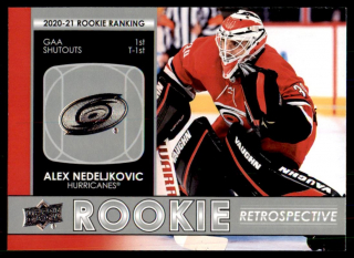 Hokejová karta Alex Nedeljkovic UD S1 2021-22 Rookie Retrospective č. RR-18