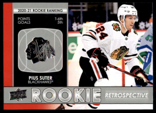 Hokejová karta Pius Suter UD S1 2021-22 Rookie Retrospective č. RR-11