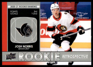 Hokejová karta Josh Norris UD S1 2021-22 Rookie Retrospective č. RR-8