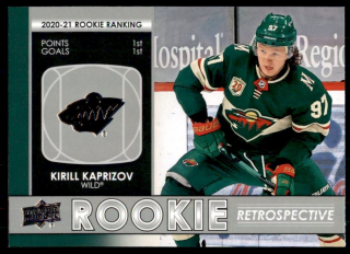 Hokejová karta Kirill Kaprizov UD S1 2021-22 Rookie Retrospective č. RR-1