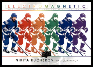 Hokejová karta Nikita Kucherov UD S1 2021-22 Electromagnetic č. EM-29