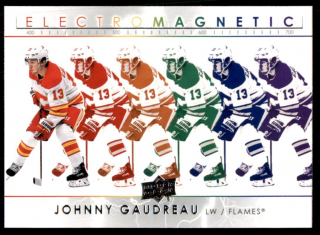 Hokejová karta Johnny Gaudreau UD S1 2021-22 Electromagnetic č. EM-15