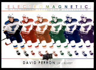 Hokejová karta David Perron UD S1 2021-22 Electromagnetic č. EM-4