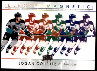 Hokejová karta Logan Couture UD S1 2021-22 Electromagnetic č. EM-28