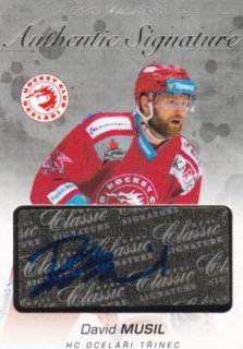 Hokejová karta David Musil OFS 17/18 S.I. Authentic Signature Platinum