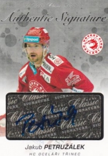 Hokejová karta Jakub Petružálek OFS 17/18 S.I. Authentic Signature Platinum