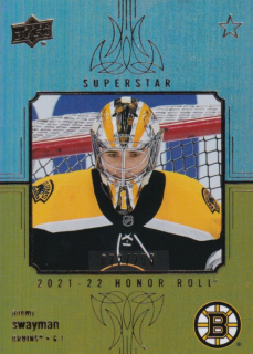 Hokejová karta Jeremy Swayman UD S1 2021-22 Honor Roll /250 