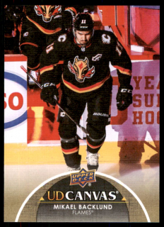 Hokejová karta Mikael Backlund UD S1 2021-22 UD Canvas č. C11