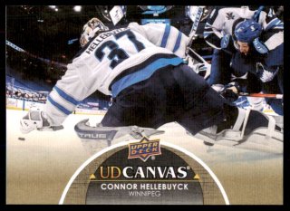 Hokejová karta Connor Hellebuyck UD S1 2021-22 UD Canvas č. C89