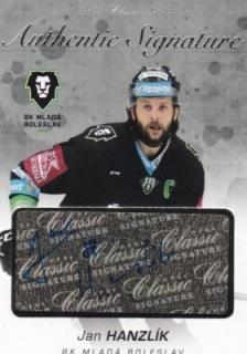 Hokejová karta Jan Hanzlík OFS 17/18 S.I. Authentic Signature Platinum