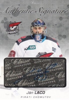 Hokejová karta Ján Laco OFS 17/18 S.I. Authentic Signature Platinum