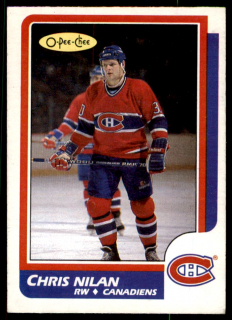 Hokejová karta Chris Nilan O-Pee-Chee 1986-87 řadová č. 199