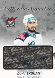Hokejová karta Dávid Skokan OFS 17/18 S.I. Authentic Signature Platinum