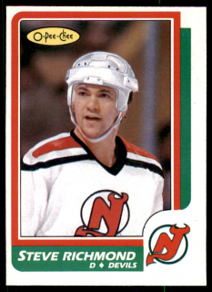 Hokejová karta Steve Richmond O-Pee-Chee 1986-87 řadová č. 208