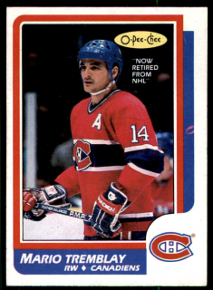 Hokejová karta Mario Tremblay O-Pee-Chee 1986-87 řadová č. 223