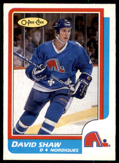 Hokejová karta David Shaw O-Pee-Chee 1986-87 řadová č. 236
