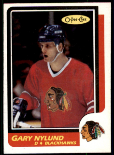 Hokejová karta Gary Nylund O-Pee-Chee 1986-87 řadová č. 243