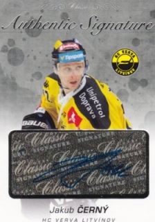 Hokejová karta Jakub Černý OFS 17/18 S.I Authentic Signature Platinum