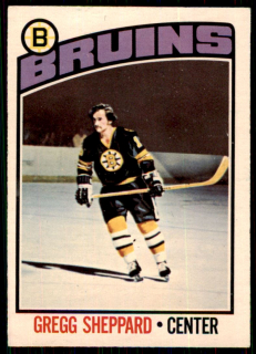 Hokejová karta Gregg Sheppard O-Pee-Chee 1976-77 řadová č. 155