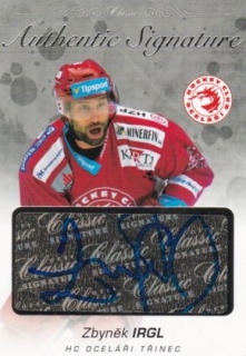 Hokejová karta Zbyněk Irgl OFS 17/18 S.I. Authentic Signature Platinum