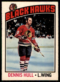 Hokejová karta Dennis Hull O-Pee-Chee 1976-77 řadová č. 195