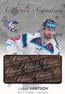 Hokejová karta Lukáš Vantuch OFS 17/18 S I.  Authentic Signature Gold