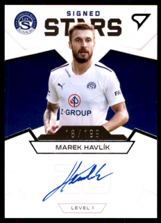 Fotbalová karta Marek Havlík Fortuna Liga 21-22 S1 Signed Stars 18/199 č. S1-MH