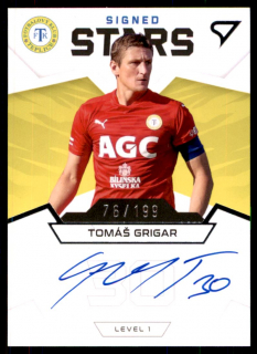 Fotbalová karta Tomáš Grigar Fortuna Liga 21-22 S1 Signed Stars 76/199 č. S1-TG