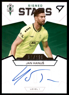 Fotbalová karta Jan Hanuš Fortuna Liga 21-22 S1 Signed Stars 61/199 č. S1-JH