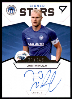 Fotbalová karta Jan Mikula Fortuna Liga 21-22 S1 Signed Stars 31/149 č. S1-MI