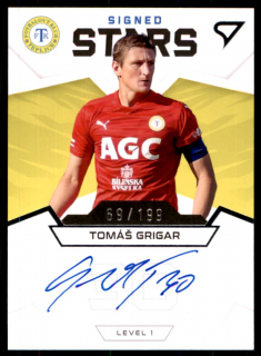 Fotbalová karta Tomáš Grigar Fortuna Liga 21-22 S1 Signed Stars 69/199 č. S1-TG