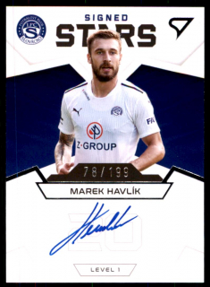 Fotbalová karta Marek Havlík Fortuna Liga 21-22 S1 Signed Stars 78/199 č. S1-MH