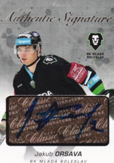 Hokejová karta Jakub Orsava OFS 17/18 Authentic Signature Gold