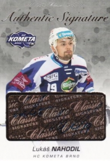 Hokejová karta Lukáš Nahodil OFS 17/18 Authentic Signature Gold