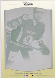 Hokejová karta Tomáš Jiránek OFS 17/18 S.I. Printing Plate 1/1