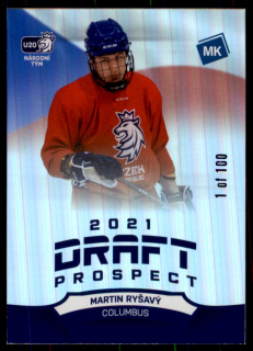 Hokejová karta Martin Ryšavý Moje kartičky 20-21 Draft Prospect /100 č. DP7