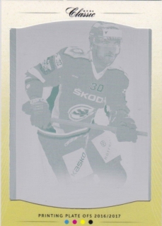 Hokejová karta Dominik Pacovský OFS 17/18 S.I. Printing Plate 1/1