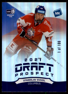 Hokejová karta Stanislav Svozil Moje kartičky 20-21 Draft Prospect /100 č. DP1
