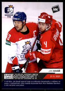 Hokejová karta Jan Kovář Moje kartičky 20-21 Game Dated Moment č.92