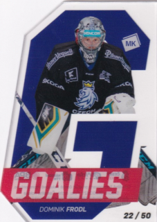 Hokejová karta Dominik Frodl Moje kartičky 20-21 Goalies Blue 22/50 č. G7