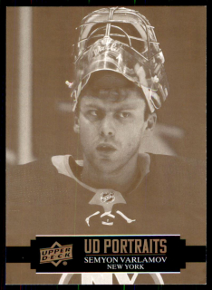 Hokejová karta Semyon Varlamov UD S1 2021-22 UD Portraits č. P-3