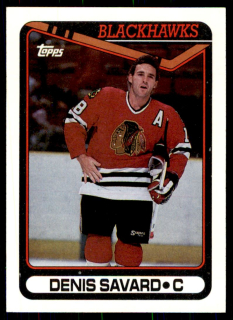 Hokejová karta Denis Savard Topps 1990-91 řadová č. 28