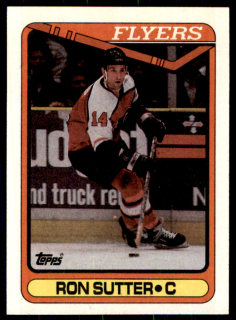 Hokejová karta Ron Sutter Topps 1990-91 řadová č. 45