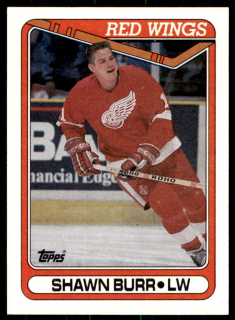 Hokejová karta Shawn Burr Topps 1990-91 řadová č. 74