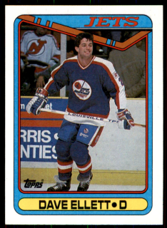 Hokejová karta Dave Ellett Topps 1990-91 řadová č. 104