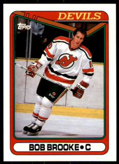 Hokejová karta Bob Brooke Topps 1990-91 řadová č. 105