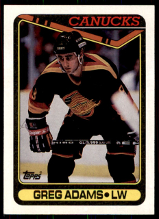 Hokejová karta Greg Adams Topps 1990-91 řadová č. 106