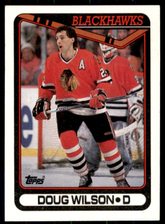 Hokejová karta Doug Wilson Topps 1990-91 řadová č. 111