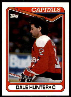 Hokejová karta Dale Hunter Topps 1990-91 řadová č. 129