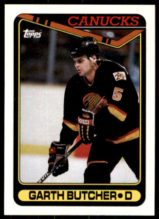 Hokejová karta Garth Butcher Topps 1990-91 řadová č. 150